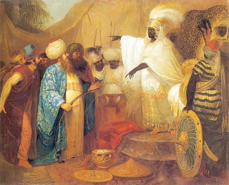 Ethiopian king meeting ambasadors of Persia